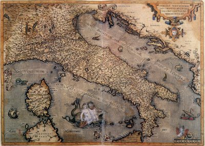 Mapa de Italia de Unknown artist