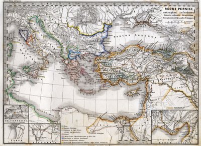 Mapa del Imperio Persa durante el reinado de Alejandro Magno. Atlas de 1865 de Unknown artist