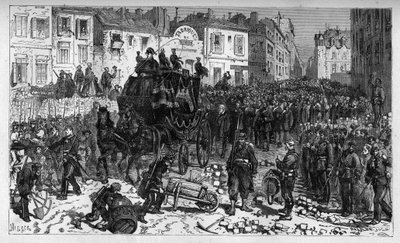 Marzo de 1871: entierro de Charles Hugo, hijo de Victor - grabado de 