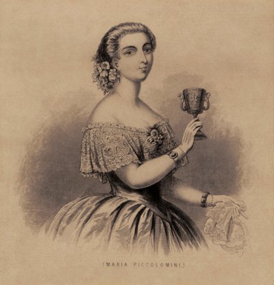 Marietta Piccolomini - retrato de la soprano italiana de Unknown