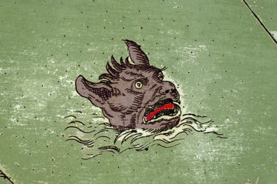 Monstruo marino con cabeza de demonio. (detalle) de un mapa del atlas de Urbano Monte de Unknown artist
