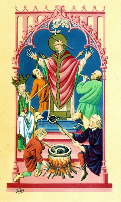 Martirio de San Benigno - según una miniatura, alrededor de 1439 de Unknown artist