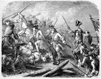 Masacres de protestantes en las Cévennes - en "Historia de Papas, Reyes, Reinas, Emperadores, a través de los Siglos" por Maurice Lachatre de Unknown artist
