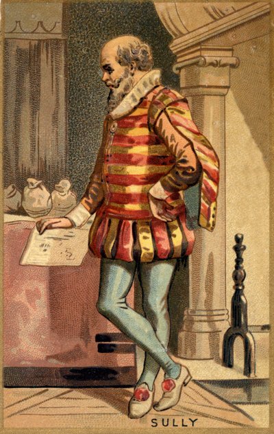 Maximiliano de Bethune, Duque de Sully (1560-1641), estadista francés. Cromolitografía de finales del siglo XIX de Unknown artist