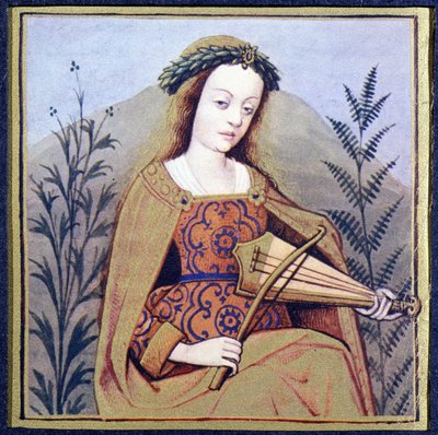 Medusa, hija de Forcis (una de las gorgonas, la única mortal de las tres) - según “Damas de Renombre” de Boccaccio, v.1360 de Unknown artist