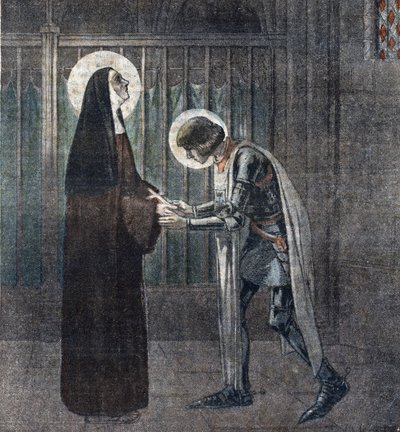 Encuentro de Juana de Arco (1412-1431) y Colette de Corbie (1381-1447) en Moulins de Unknown Artist