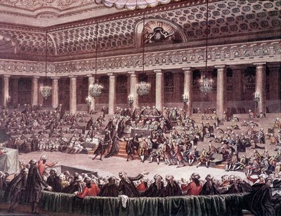 Reunión de la Asamblea Constituyente en la noche del 4 de agosto de 1789 para la abolición de privilegios de Unknown artist