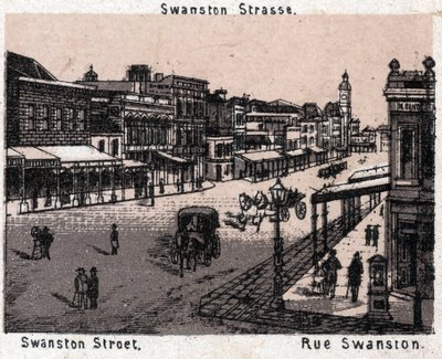 Melbourne, Australia: vista de Swanston Street de Unknown artist