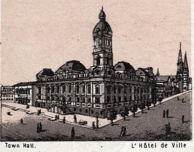 Melbourne, Australia: vista del Ayuntamiento. en "El mundo ilustra 168 vistas" Sin fecha (finales del siglo XIX) de Unknown artist
