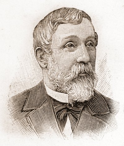 Miembros de la Academia Francesa en 1895: retrato de Alfred Mezieres (1826-1915), historiador de la literatura, político y ensayista francés. de Unknown artist