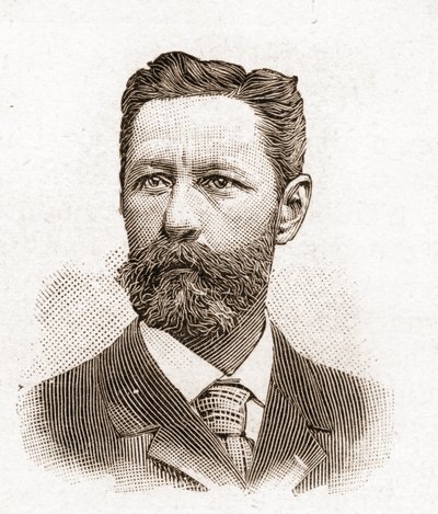 Miembros de la Academia Francesa en 1895: retrato de Eugene-Melchior de Vogue (1848-1910), escritor francés. de Unknown artist