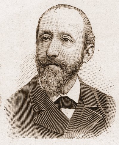 Miembros de la Academia Francesa en 1895: retrato de Jules Claretie (1840-1913), novelista, dramaturgo y crítico francés. de Unknown artist