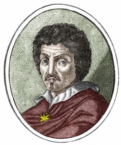 Michelangelo Merisi dit il Caravaggio o Caravaggio (1569 - 1609), grabado siglo XVII de Unknown artist