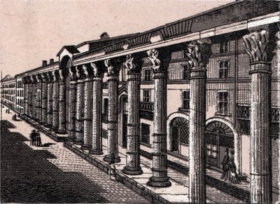 Milán, Italia: vista de la Columnata de San Lorenzo. en "El mundo ilustra 168 vistas" Sin fecha (finales del siglo XIX) de Unknown artist