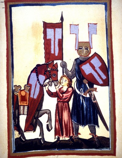 Miniatura del Códice "Manesse", o "Manessesche Liederhandschrift", que es un manuscrito realizado en Alsacia entre 1300 y 1330 para un notable de Zúrich. Representación de Wolfram von Eschenbach, un poeta alemán, que escribió la novela "Parzival" entre 120 de Unknown artist