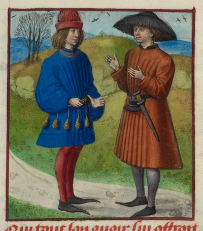 Miniatura del Amante hablando con l