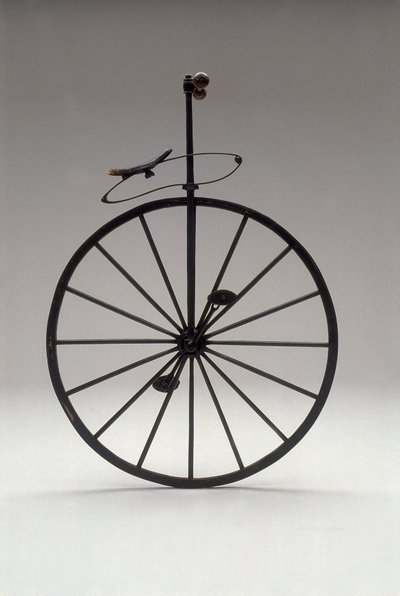 Monociclo con ruedas de madera de 1870 de Unknown artist