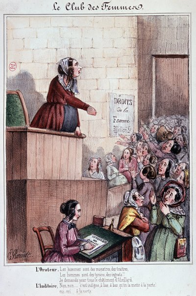 Club de Mujeres de la Calle Mouffetard durante la Revolución de 1848 de Unknown artist