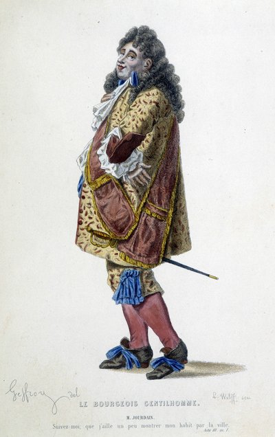 Sr. Jourdain en “El burgués gentilhombre” de Molière de Unknown artist