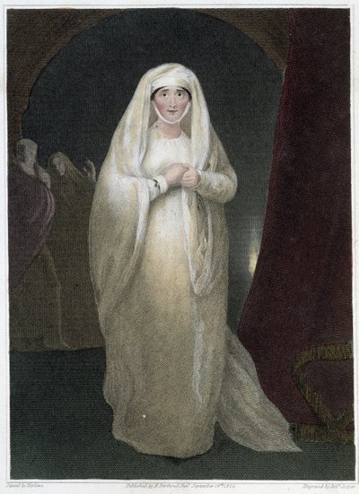 Mrs. Siddons, en el papel de Lady Macbeth en la obra de Shakespeare “Macbeth”, principios del siglo XIX de Unknown artist