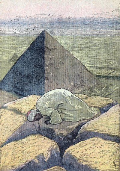 Musulmanes rezando en Egipto Ilustración de "El Pelerin" 6/05/1934 Colección particular de Unknown Artist