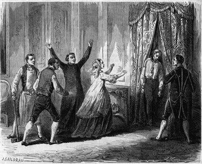 Misterioso ahorcamiento del último príncipe de Condé (Louis Henri Joseph de Bourbon) de Unknown artist