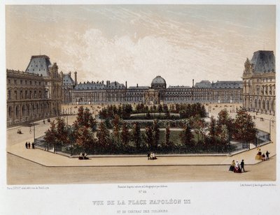Plaza Napoleón III y el Palacio de las Tullerías de Unknown artist