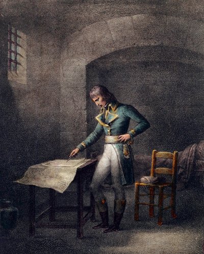 Napoleón I Bonaparte en la plaza fuerte de Antibes el 10 de agosto de Unknown artist