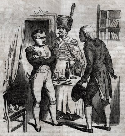 Napoleón I en presencia de Jean Nicolas Corvisart (1755-1821) doctor. Grabado inglés en "La Santé Universelle - Guide Medical des Families" 1852 de Unknown artist