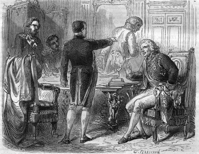 Napoleón I con Jean Etienne Marie Portalis en 1811. Jurista y político francés (1746-1807) de Unknown artist