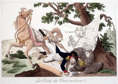 Napoleón: La caída del Titán Moderno - en “Napoleón I”, Colección de Caricaturas de Unknown artist