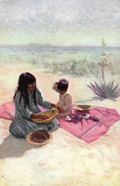 Mujer nativa americana de la tribu Pima, Arizona de Unknown artist