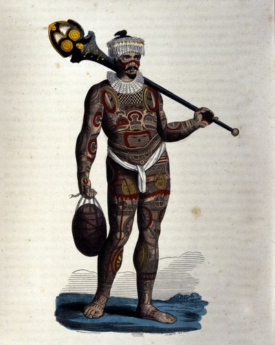 Nativo de Nuku-Hiva (Isla Marquesas). de Unknown artist