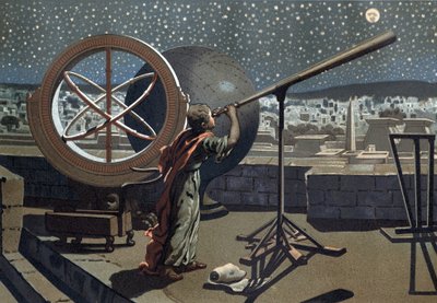 Hiparco de Nicea en el Observatorio de Alejandría, astrónomo griego (La Ciencia y sus Hombres) de Unknown artist
