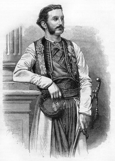Nicolás I (1841-1921), en 1869. Príncipe de Montenegro y luego Rey de Montenegro. de Unknown artist