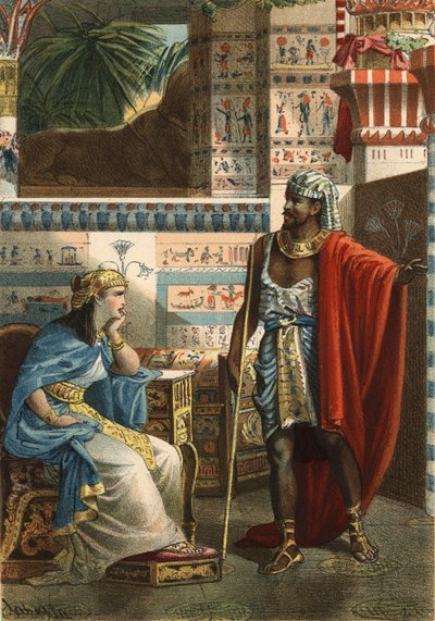 Nitocris, según Manetón, la última reina de Egipto de la VI dinastía. Grabado de 1881 en "El Culto de la Hermosura" por Juan Justo Huguet, Molinas Hermanos editores de Unknown artist