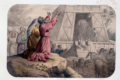 El Arca de Noé - La salida del Arca de Noé - Biblia de Unknown artist