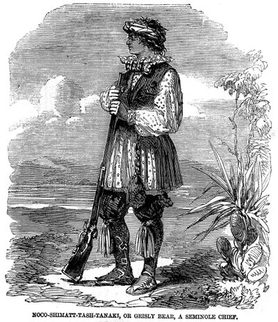 Noo-Shimatt-Tash-Tanaki, u oso espeluznante, un jefe seminola de Unknown artist