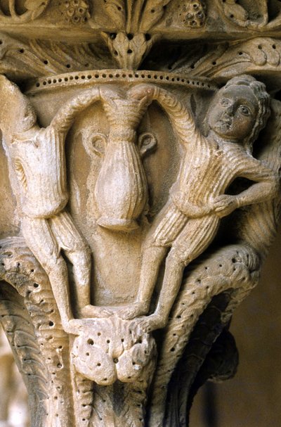 Arte normando en Monreale (Sicilia): capiteles del Claustro de los Benedictinos. de Unknown artist