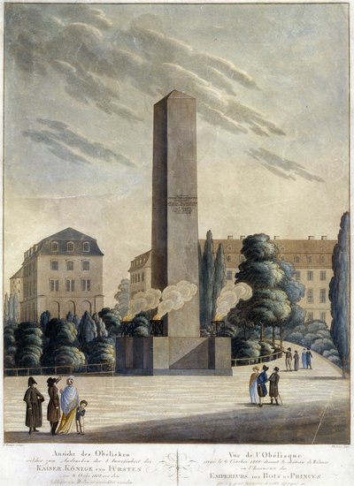 Obelisco frente al castillo de Weimar de Unknown artist