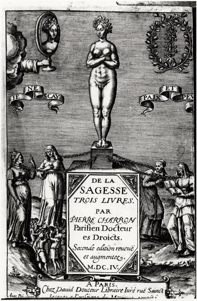 De la sabiduría, Tres libros por Pierre Charron (1541-1603) de Unknown artist
