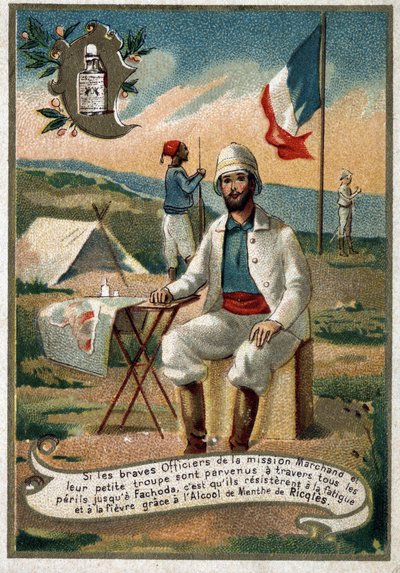 Oficial de la Misión Marchand. Cromolitografía del siglo XIX de Unknown artist