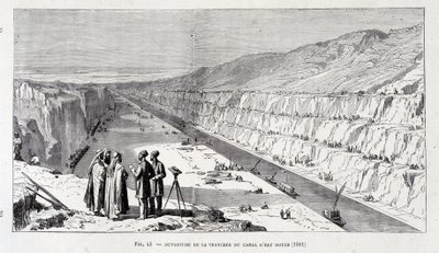 Apertura de la Trinchera del Canal de Agua Dulce del Canal de Suez de Unknown artist