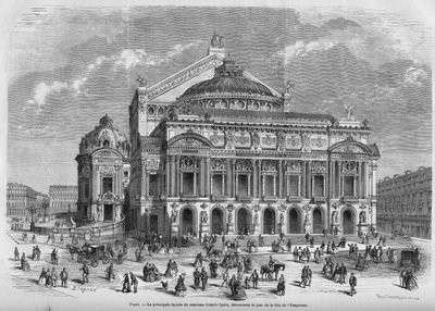 Ópera Garnier en 1867. de Unknown artist