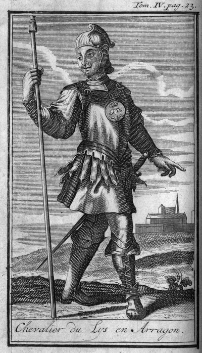Órdenes de Caballería. Caballero de la Orden del Lirio en Aragón en el siglo XV en 
