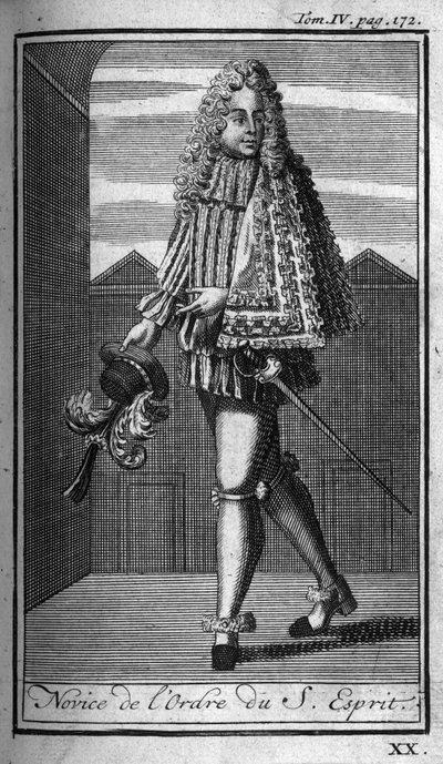 Órdenes de Caballería. Novicio del Espíritu Santo (Orden del Espíritu Santo) en Francia en el siglo XVI. En 