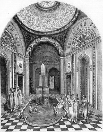 Baños orientales en Bude, Hungría: la Sala de la Rosa. de Unknown artist