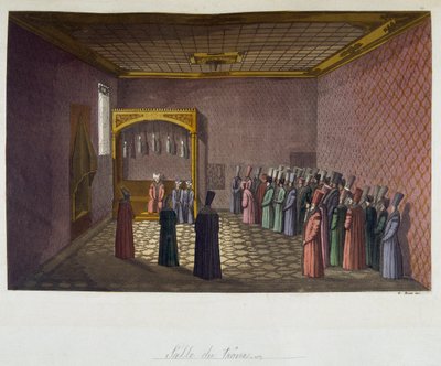 Imperio Otomano: La Sala del Trono - en "El traje antiguo y moderno" de Ferrario, ed. Milán de Unknown artist