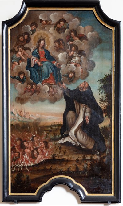 La Virgen entrega el rosario a Santo Domingo de Unknown artist