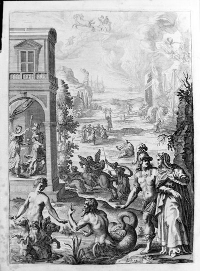 Ovidio - ilustración para el libro 15 - nota de Thomas Farnaby de Unknown artist